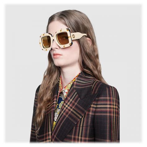 gucci oversized white sunglasses|oversized gucci sunglasses for women.